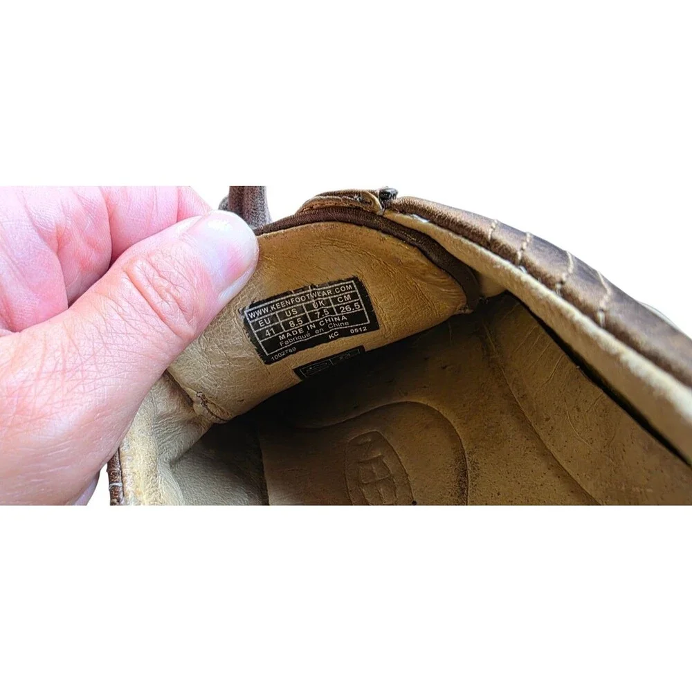 KEEN Alki Brown Leather Shoes Men's US 8.5 EU 41 Lace Up